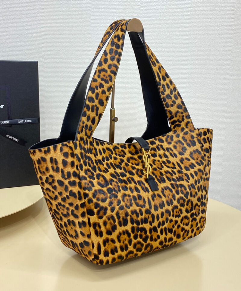 Saint Laurent Le 5 A 7 Bea In Pony Hair Leather Coffee